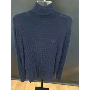 G-STAR RAW Men's Turtleneck Sweater Mock Knit Blue XL